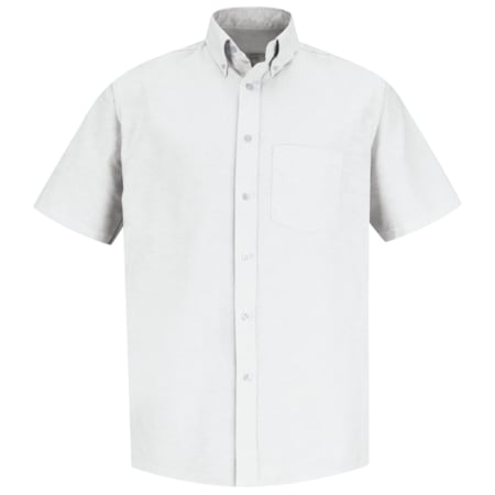 Mens White Drs Shirt 60/40 Oxford