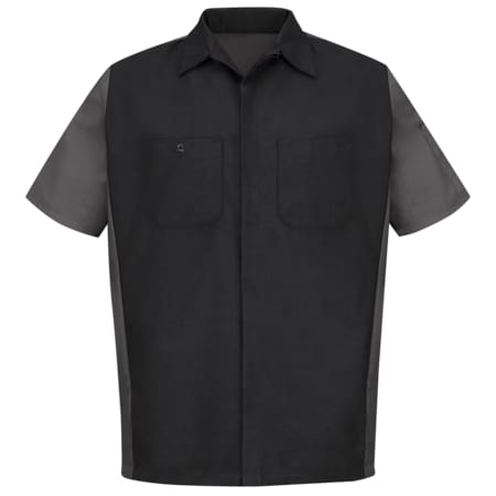 U Ss 65/35 Crew Shirt - Blk/Charc,XL
