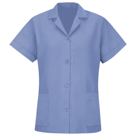 Wmns Ss Lt Blue Poplin Smock