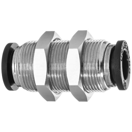 Nylon Nylon Push To Connect Fitting - Bulkhead, 3/8 Tube Size