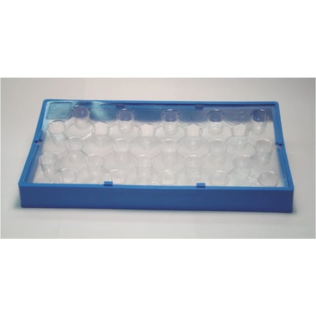 Universal Vial Rack In Blue Glass Reinforced PP To Hold 8 Mm,