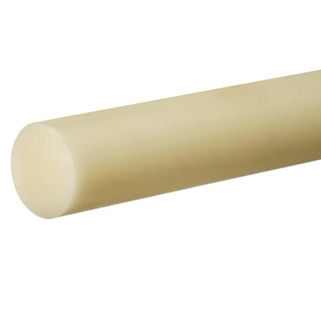 Nylon Plastic Rod 1 Ft L, 1 In Dia.