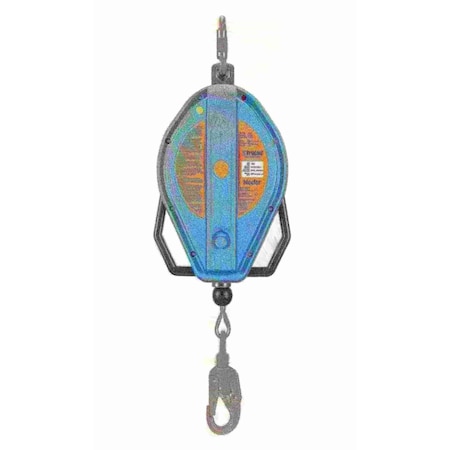 Self Retracting Lifeline, 50 Ft., 310 Lbs., One Person Weight Capacity, Blue