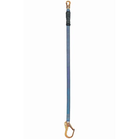 Shock Absorbing Lanyard, 6 Ft., 310 Lbs., One Person Weight Capacity, Blue And Black