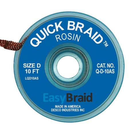 DESOLDERING BRAID,QUICK BRAID .10,PK25