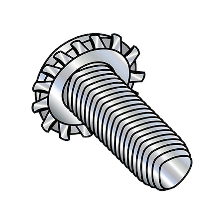 #6-32 X 3/8 In Phillips Pan Machine Screw, Zinc Plated Steel, 5000 PK