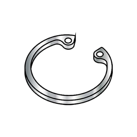 Internal Retaining Ring, Stainless Steel, Plain Finish, 1.5 In Bore Dia., 100 PK