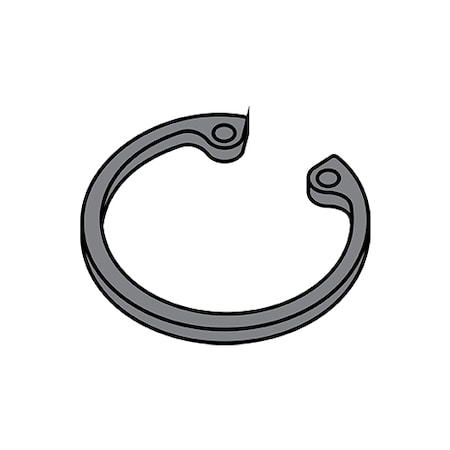 Internal Retaining Ring, Steel, Black Phosphate Finish, 1.75 In Bore Dia., 500 PK