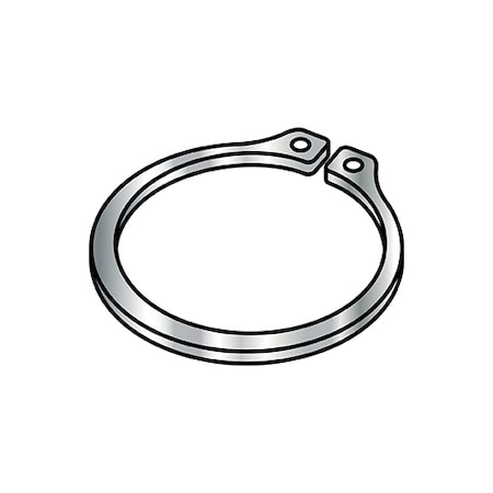 External Retaining Ring, Steel Plain Finish, 3/4 In Shaft Dia, 100 PK