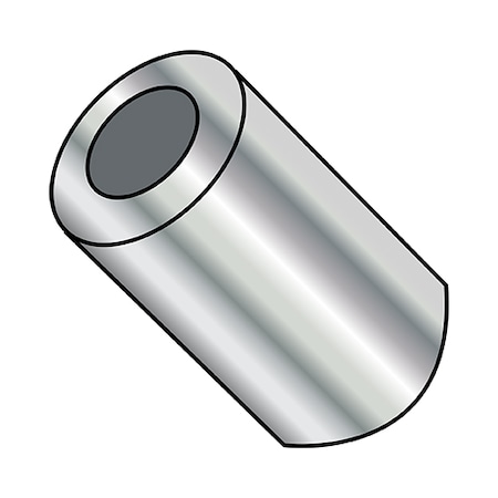 Round Spacer, #8 Screw Size, Nickel Brass, 3/4 In Overall Lg
