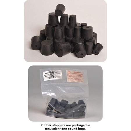 Rubber Stoppers,Solid,#8 1/2,PK 10