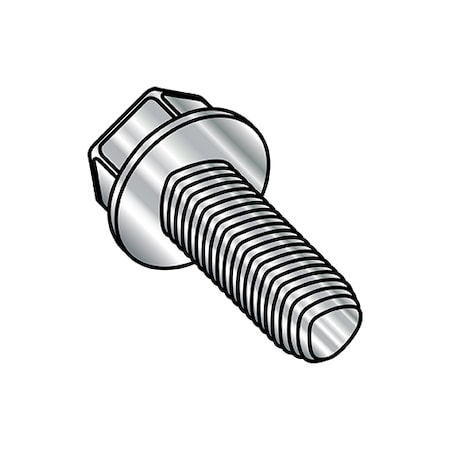 #10-24 X 1-1/2 In Hex Hex Machine Screw, Plain Steel, 1500 PK