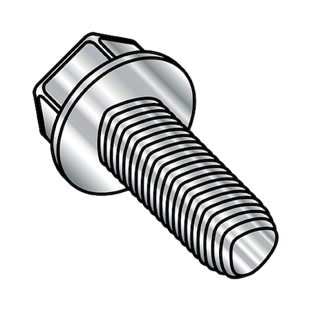 3/8-16 X 1-1/4 In Hex Hex Machine Screw, Plain Steel, 100 PK