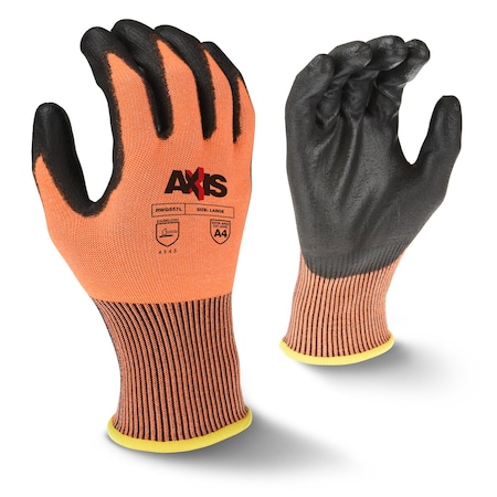 Cut Resistant Coated Gloves, A4 Cut Level, Polyurethane, L, 1 PR