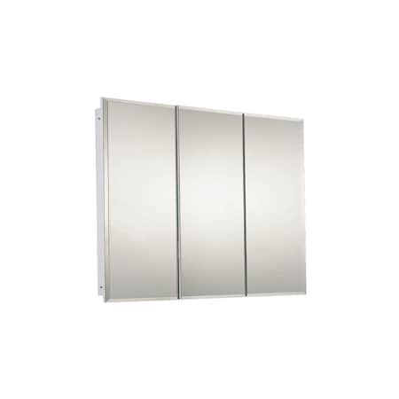 36 X 30 Fully Recessed Beveled Edge Tri-View Medicine Cabinet