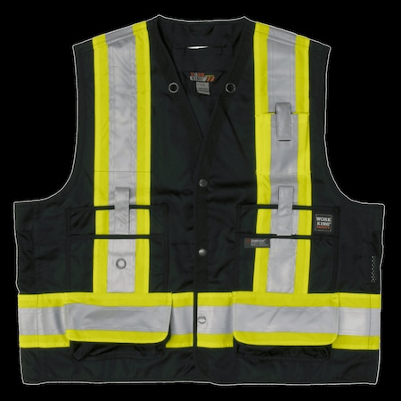 Surveyor Safety Vest,S31311-BLACK-XL