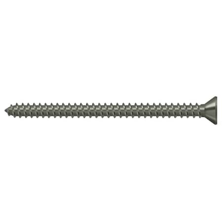 Wood Screw, #9, 2-1/2 In, Nickel Steel