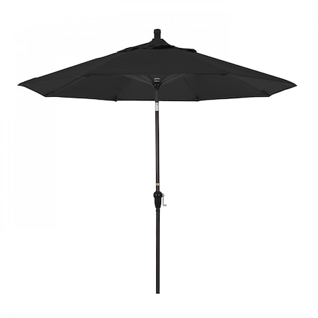 Patio Umbrella, Octagon, 102.38 H, Sunbrella Fabric, Black