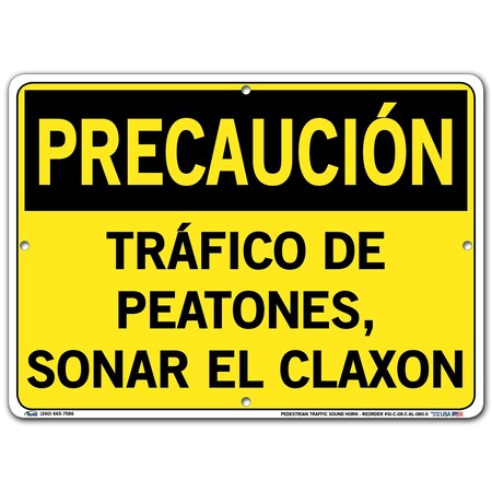 SIGN-CAUTION-08,14.5X10.5 ALUMINUM .080