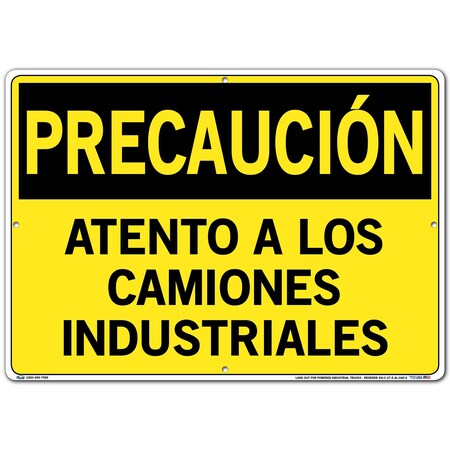 SIGN-CAUTION-27 20.5X14.5 ALUMINUM .040