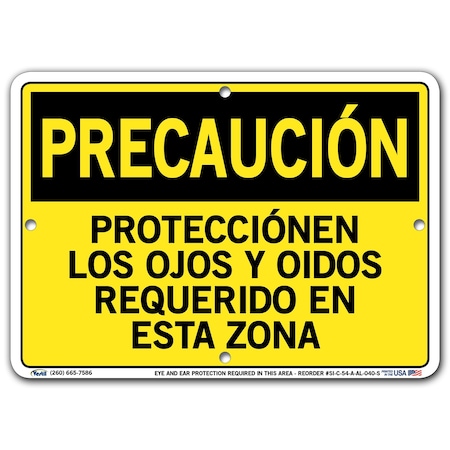 SIGN-CAUTION-54 10.5X7.5 ALUMINUM .040