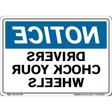 Vinyl Label Sign, 7-1/2 H, 10-1/2 W, Vinyl Label, Rectangle, English, SI-N-09-A-LB-011