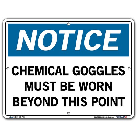 Sign-Notice -55 12.5X9.5 Aluminum .080