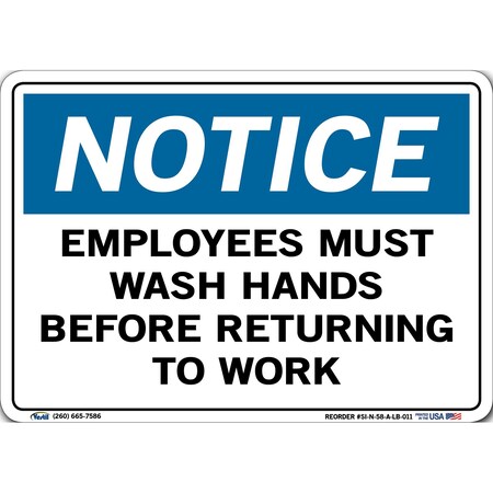 Sign-Notice-58 10.5X7.5 .011 Label/Decal, SI-N-58-A-LB-011