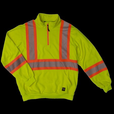 Safety Pullover 1/4 Zip,SJ191-FLGR-XS