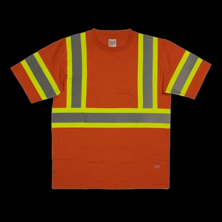 Short Sleeve Safety T-Shirt,ST111-ORG-S