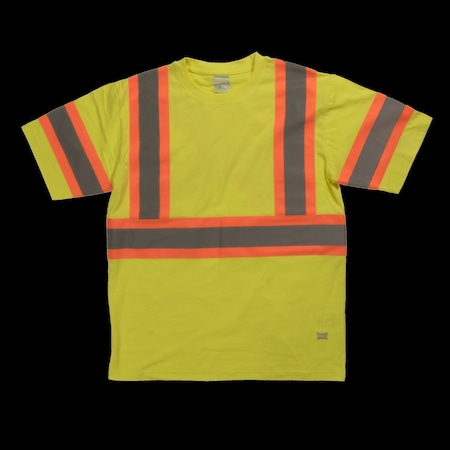 Short Sleeve Safety T-Shirt,ST111-YEL-X