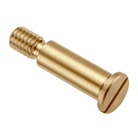 Shoulder Screw, 2A Thr Sz, 3/8 Thr Lg, 3/4 In Shoulder Lg, Brass