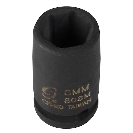 Stnd Impact Socket,6Pt,1/4Dr,8mm