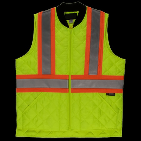 Quilted Safety Vest,SV051-FLGR-2XL