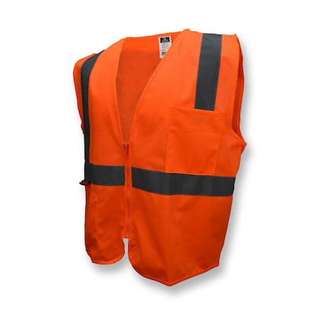 Radians SV2Z Economy Type R Class 2 Solid Safety Vest With Zipper