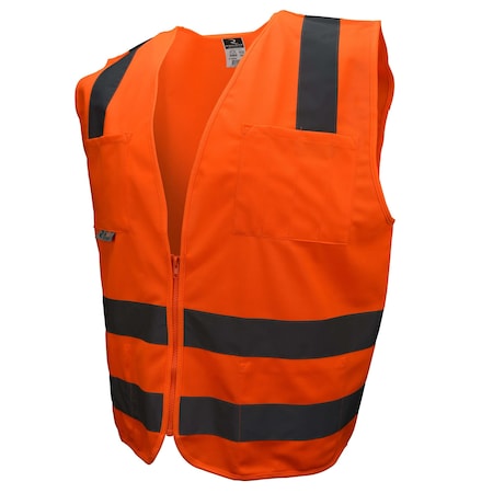 Radians SV8 Standard Type R Class 2 Solid Safety Vest, Size: 4X