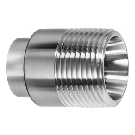 Sanitary Fitting, 304SS Polished, Male Straight, 3 QC X NPT Male