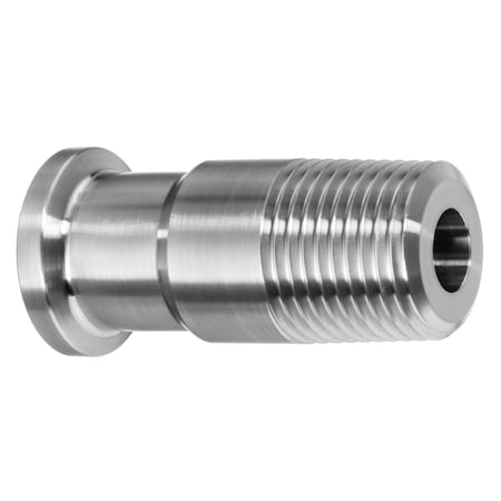 Sanitary Fitting, 316SS, Male Straight, 1 QC X 1 NPT Male