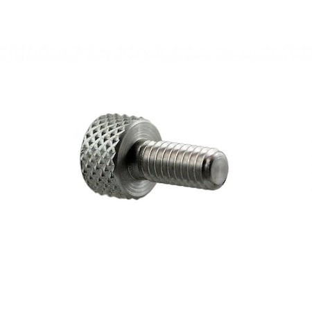 Thumb Screw, #8-32 Thread Size, Round, Plain Aluminum