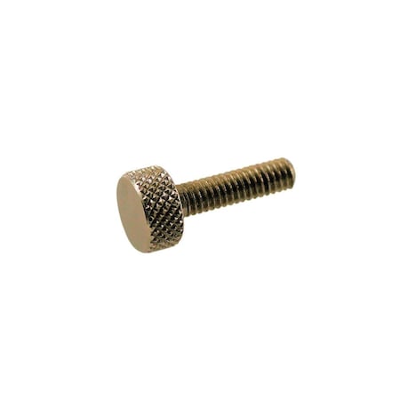 Thumb Screw, #4-40 Thread Size, Round, Plain Brass