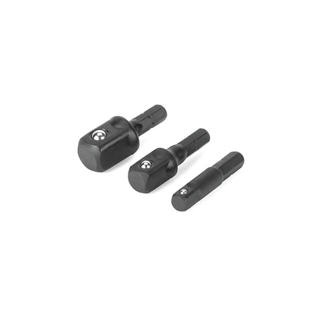 Impact Stubby Socket Adapter Set,3 Pcs.