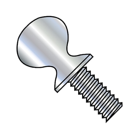 Thumb Screw, #8-32 Thread Size, Spade, Zinc Plated Carbon Steel, 1/2 In Lg, 2000 PK