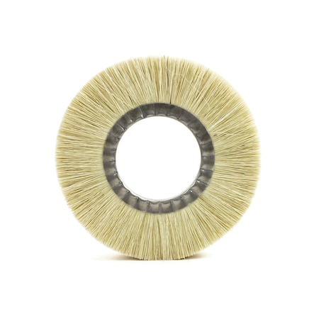 TWA10 10 Diameter Wheel Brush, Tampico, 3-1/4 Arbor Hole, 2.875 Trim, .531 Face Width