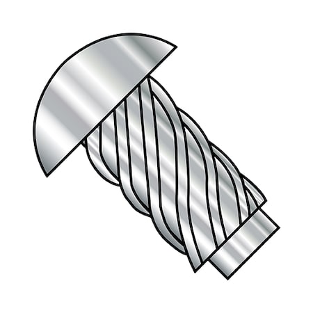 Thumb Screw, #14 Thread Size, Round, Plain Stainless Steel, 1/2 In Lg, 3000 PK