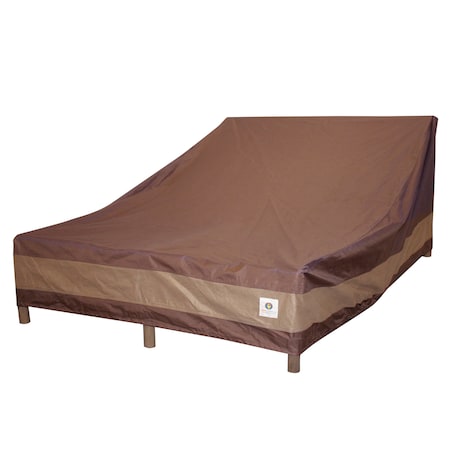 Ultimate Mocha Patio Double-Wide Chaise Cover, 82L X 57W X 32H