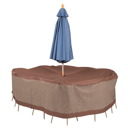 Ultimate Brown Patio Table Set Cover, 88W X 58D X 32H