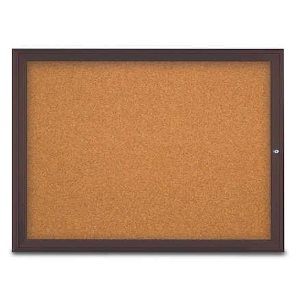 Single Door Radius Corkboard,48X36,B