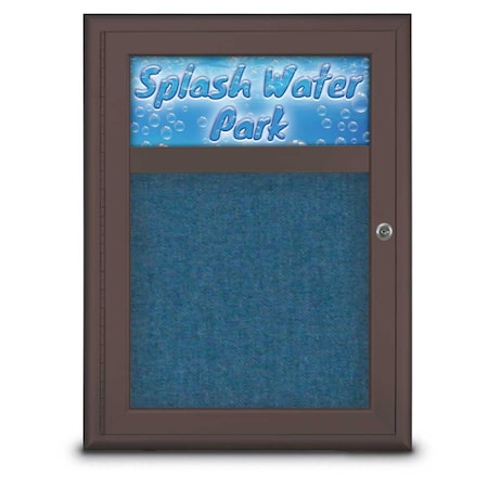 Single Door Radius Corkboard With Header