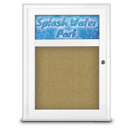 Single Door Radius Corkboard With Header