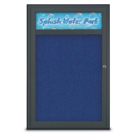 Single Door Radius Corkboard With Header